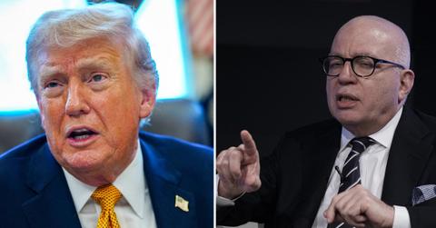 split of Donald Trump and Michael Wolff.