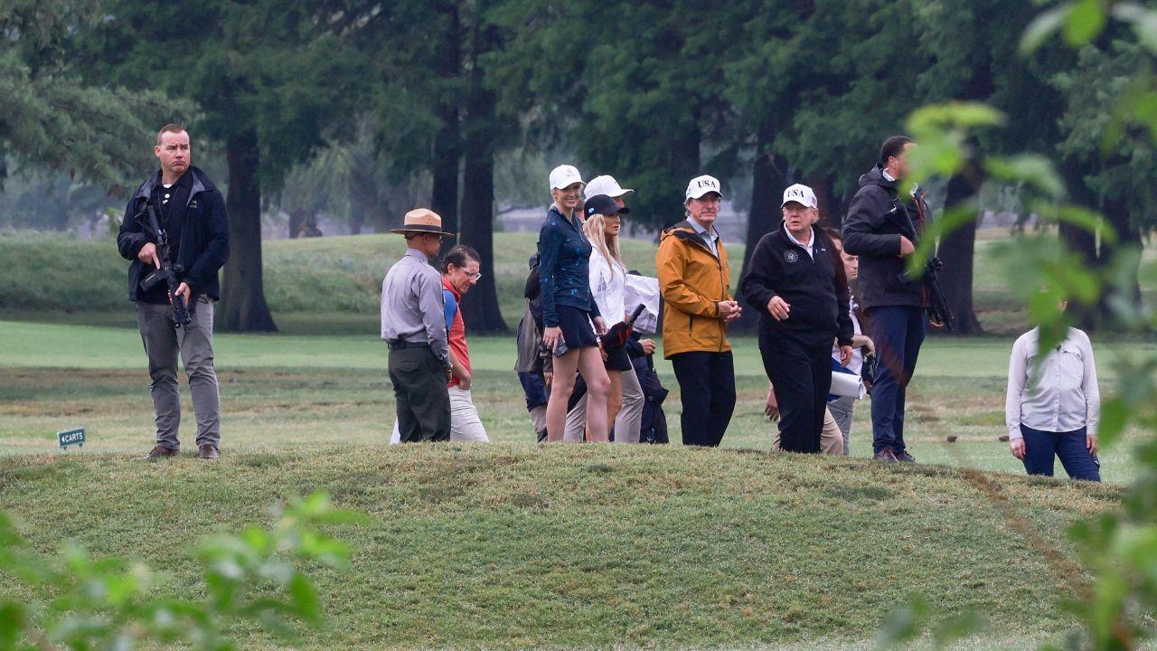 Image of Donald Trump in East Potomac Park