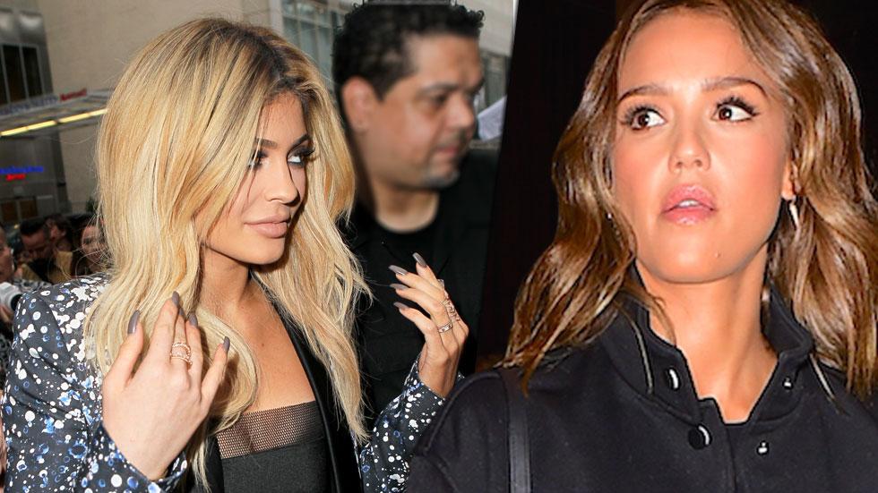 Kylie jenner bodyguard shoves jessica alba nyfw