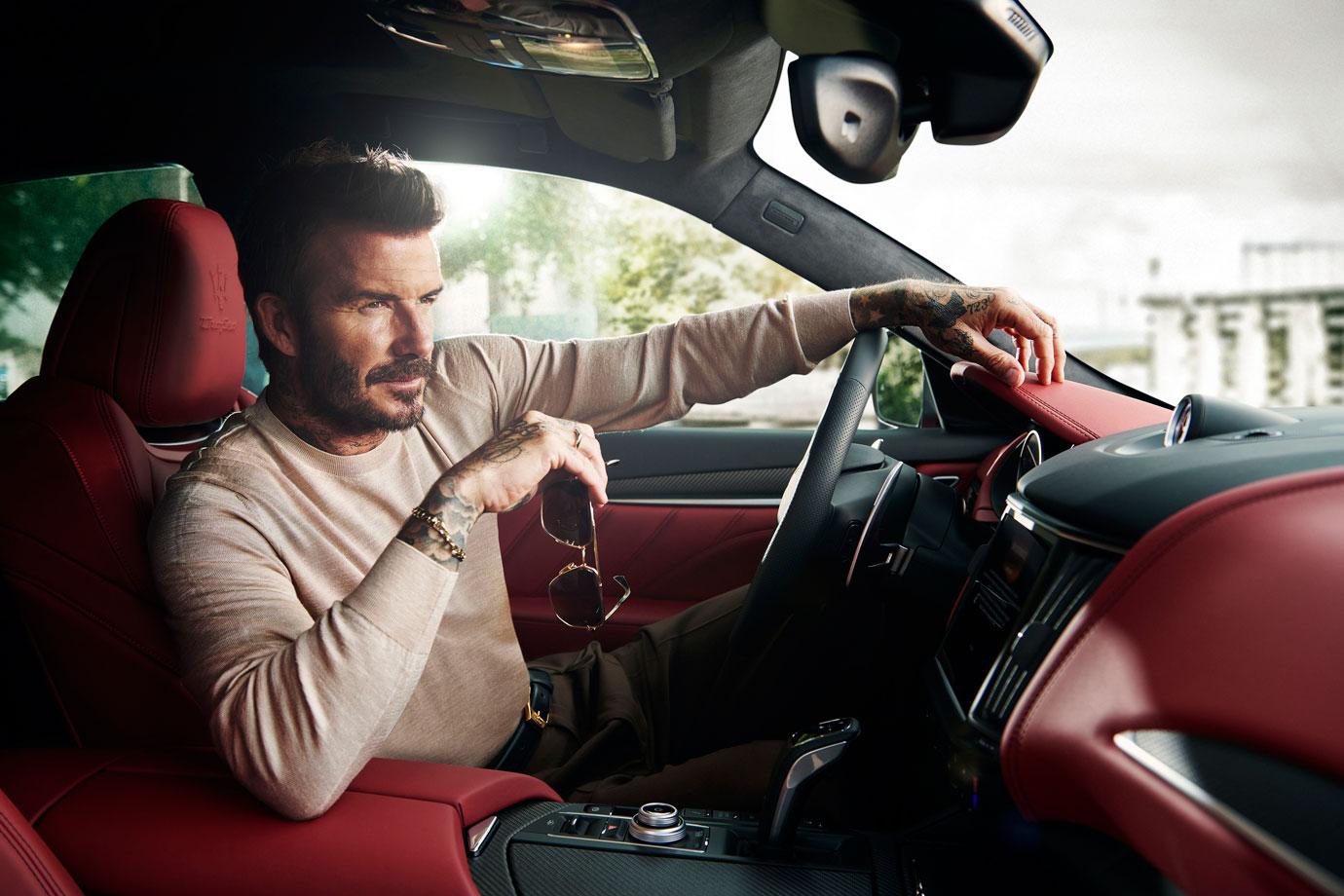 david beckham behind the scenes of maserati ad