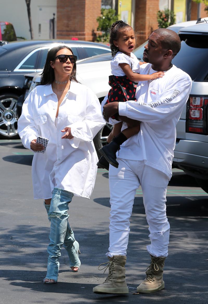 Kim Kardashian and Kanye West take daughter North to the cinemas in Calabasas