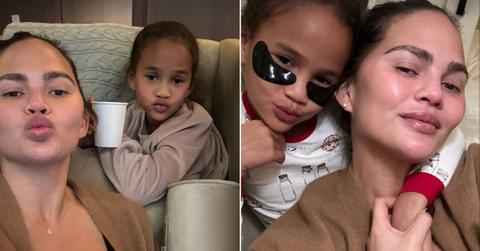 chrissy teigen spends time daughter luna photos