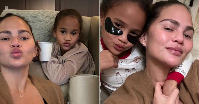 chrissy teigen spends time daughter luna photos