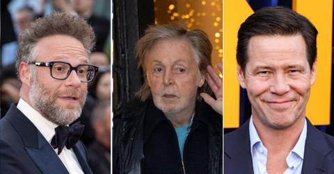 Split photo of Seth Rogen & Paul McCartney & Ike Barinholtz