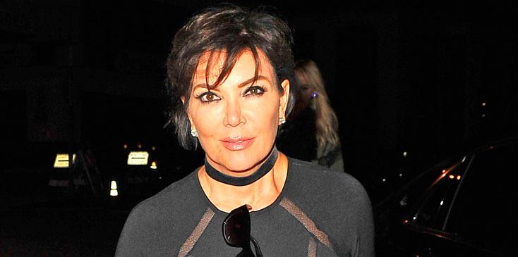 Kris Jenner suffers a mild wardrobe malfunction as she heads to dinner with her boyfriend