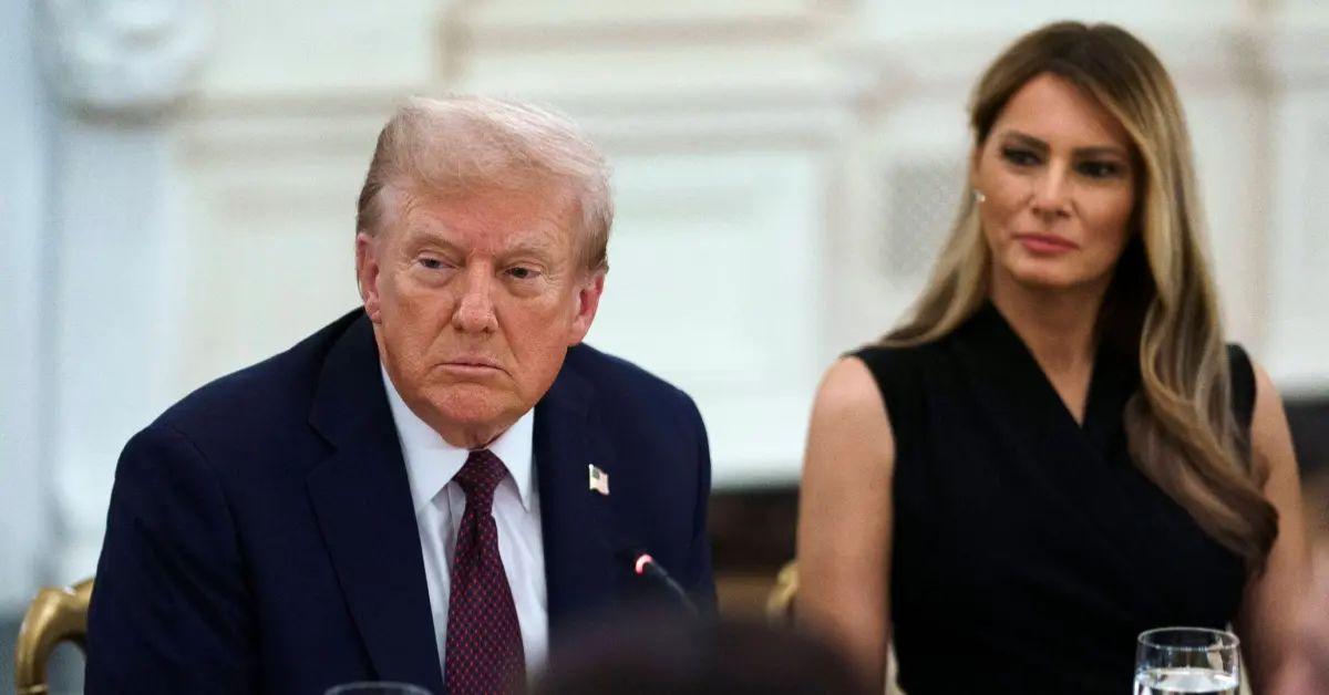 image of Many social media users believe first lady only allowed her husband to kiss her on the cheek.