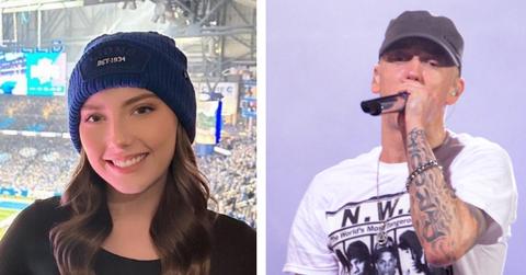 Composite photo of Hailie Jade Smith and Eminem.