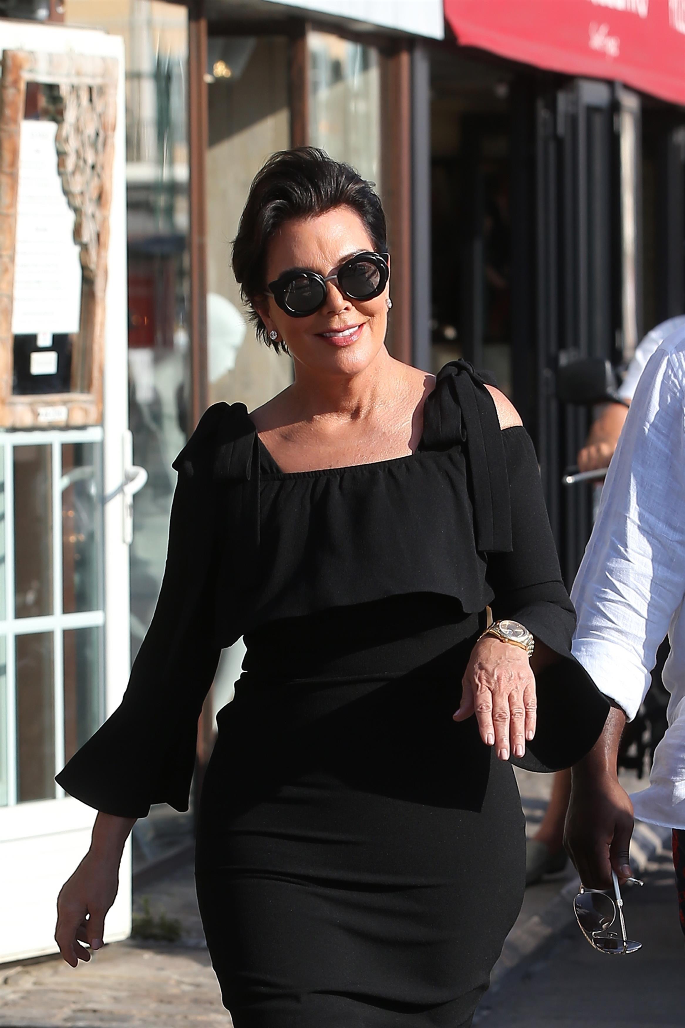 Kris Jenner enjoys a day of shopping in St. Tropez