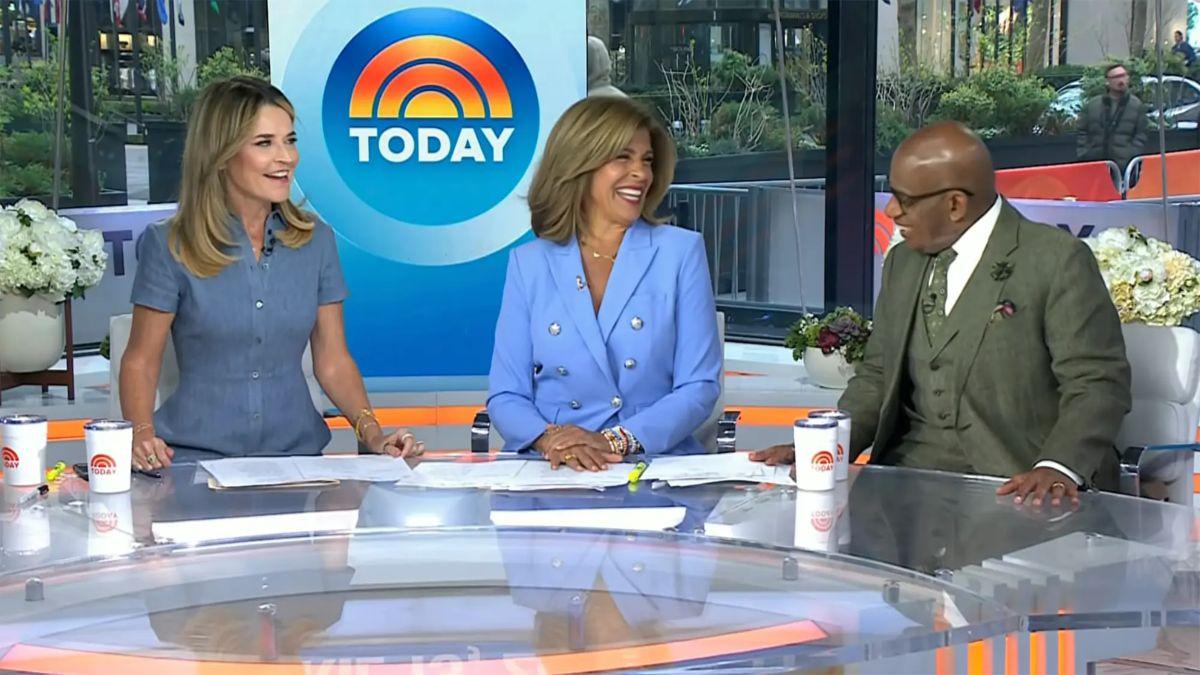 Image of Savannah Guthrie and Hoda Kotb were joined by Al Roker later on in the broadcast.