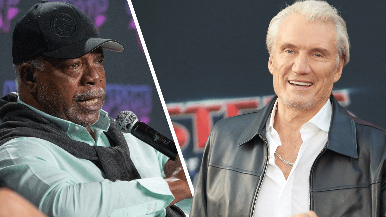 Composite photo of Dolph Lundgren and Carl Weathers.