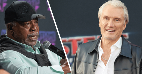 Composite photo of Dolph Lundgren and Carl Weathers.