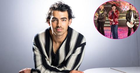 Image of Joe Jonas and (inset) the Jonas Brothers performing.