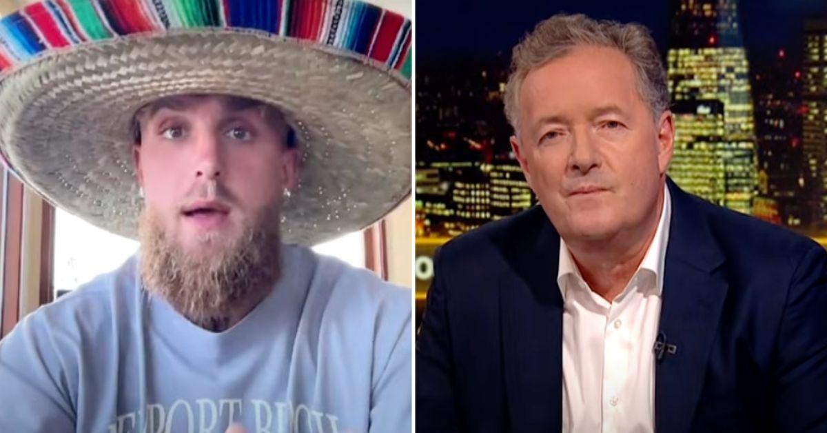 Composite photo of Jake Paul and Piers Morgan
