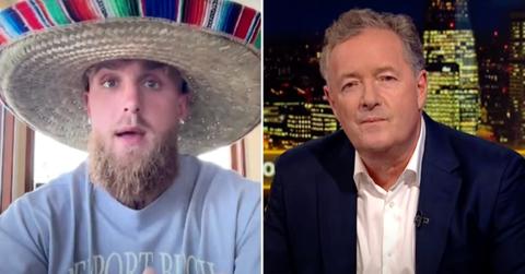 Composite photo of Jake Paul and Piers Morgan