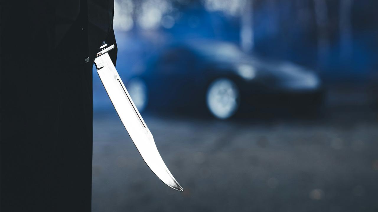 Image of person holding knife