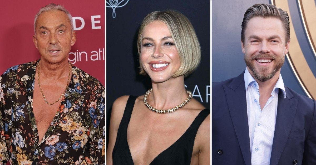 image of Julianne Hough is a co-host on 'DWTS,' while Bruno Tonioli and Derek Hough are judges.