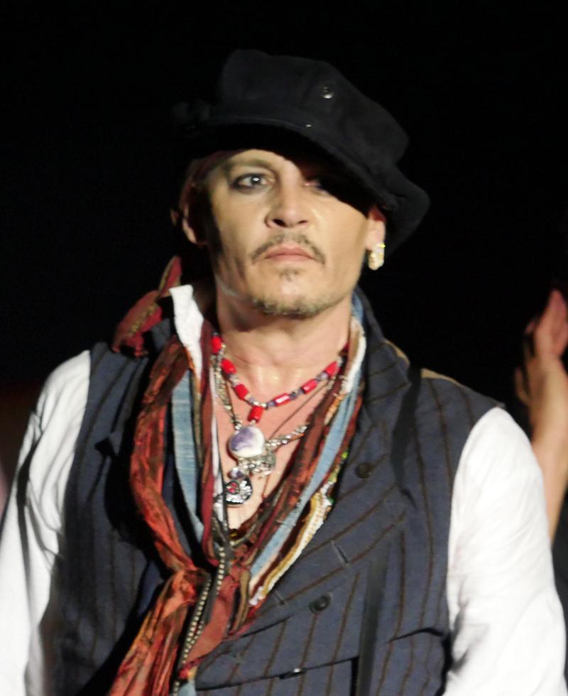 Johnny Depp performs with the Hollywood Vampires in Bucharest.