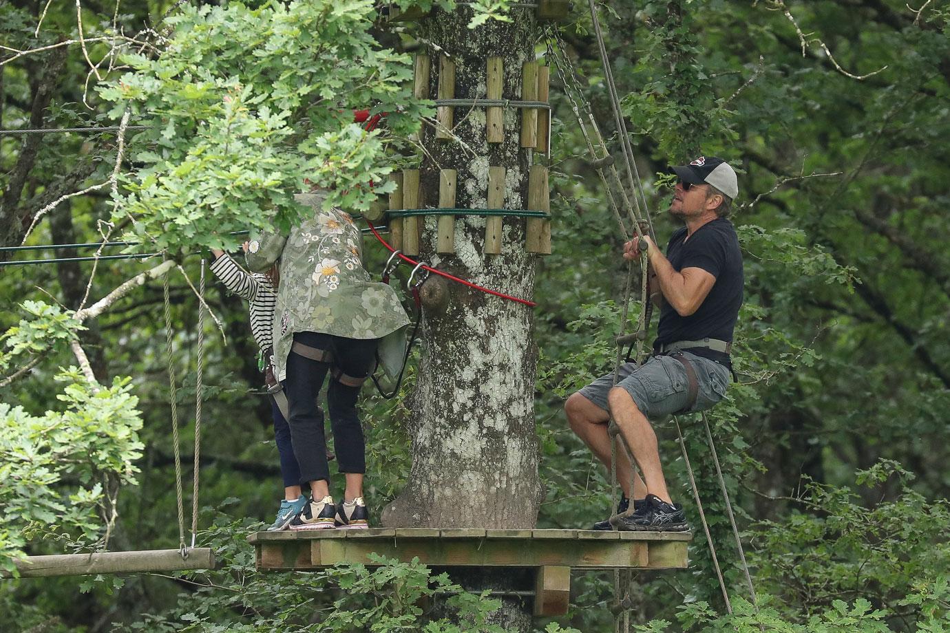 Matt damon ziplining spain