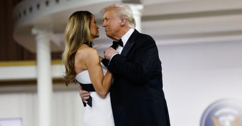 Photo of Melania and Donald Trump at the inauguration ball.