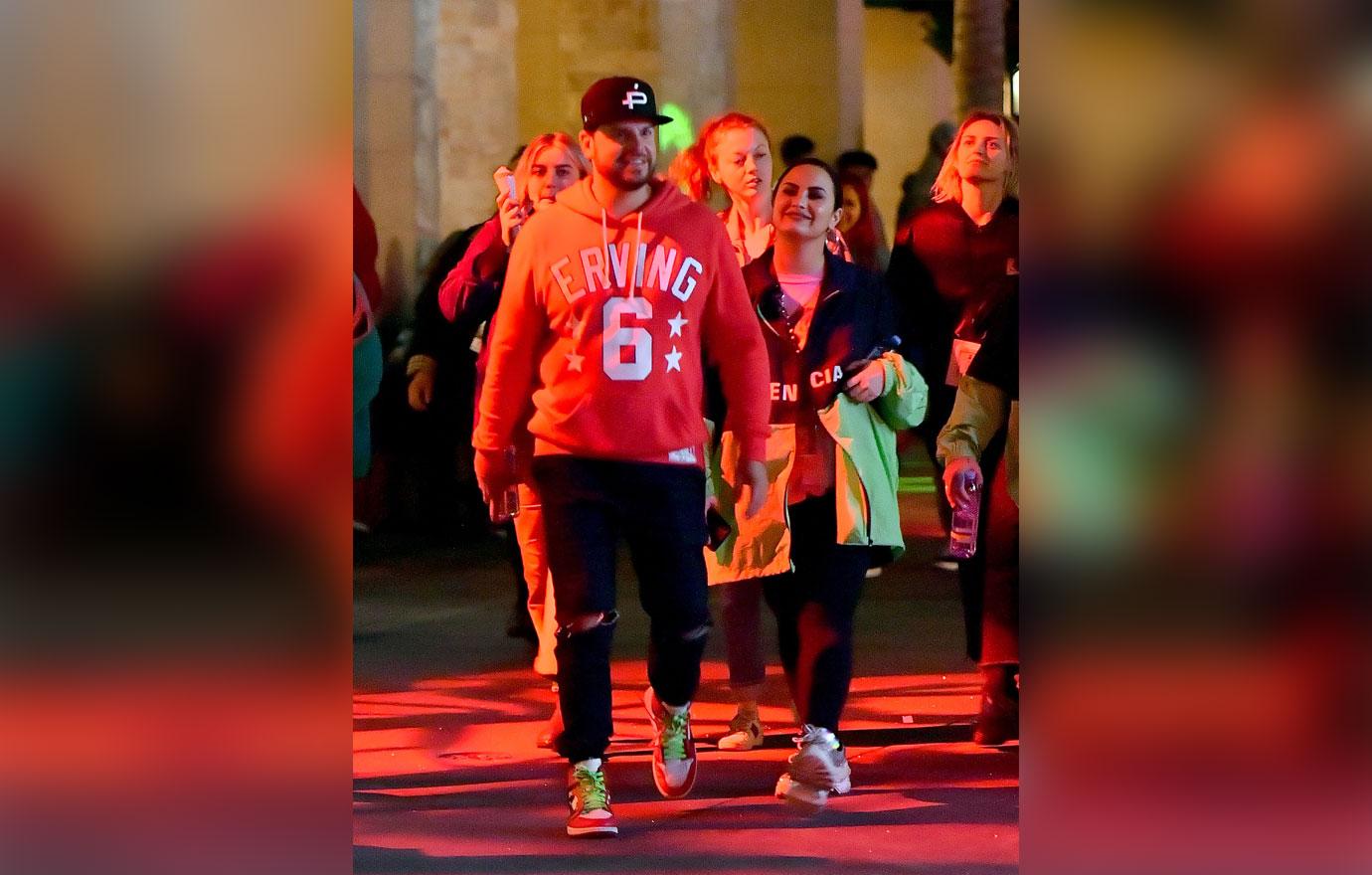 Demi Lovato With Mystery Man At Universal Horror Nights Romance Mike Johnson Over