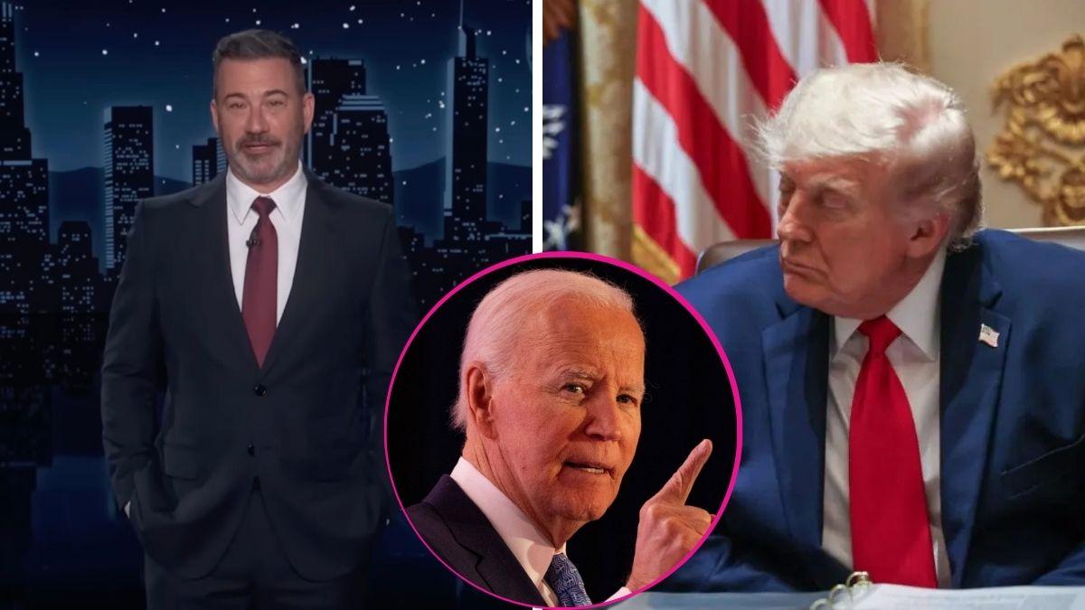 image of trump, Joe Biden, jimmy Kimmel 