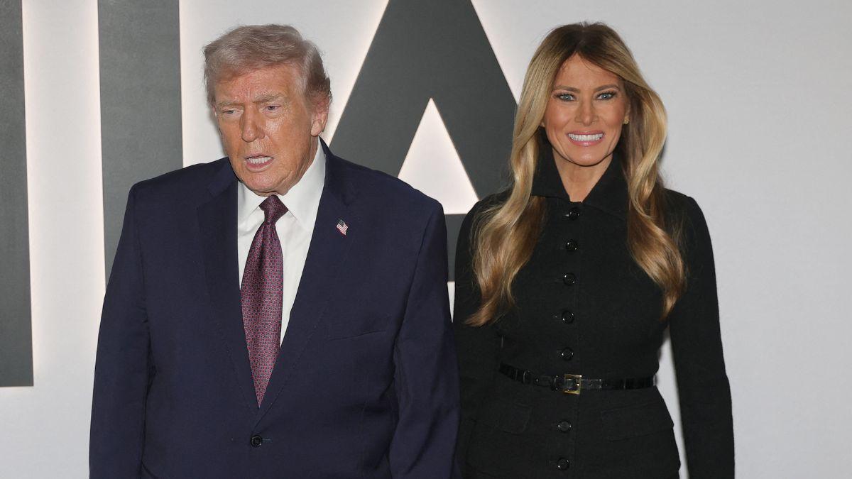 Photo of Donald Trump supported his wife, Melania Trump, at the premiere of 'Melania.'