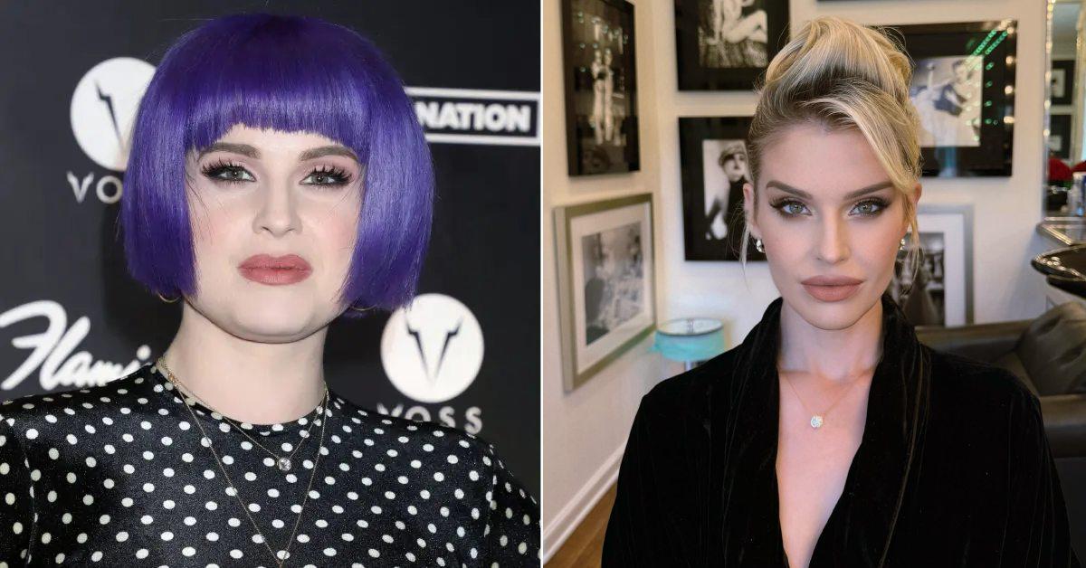 An old and a new photo of Kelly Osbourne