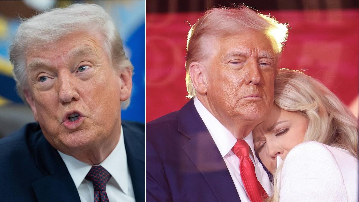 split of Donald Trump and Erika Kirk. 