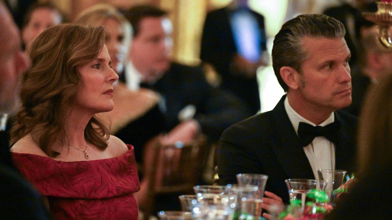 image of Pete Hegseth at the state dinner held last week for Chinese Leader Xi Jinping