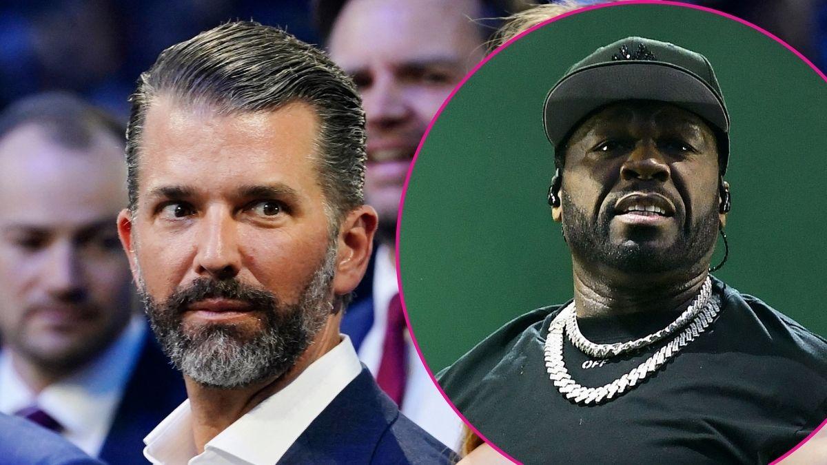Composite photo of Donald Trump Jr. and 50 Cent.