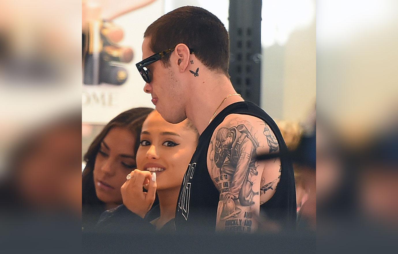 Ariana grande and pete davidson go shopping at Sephora store in Meatpacking