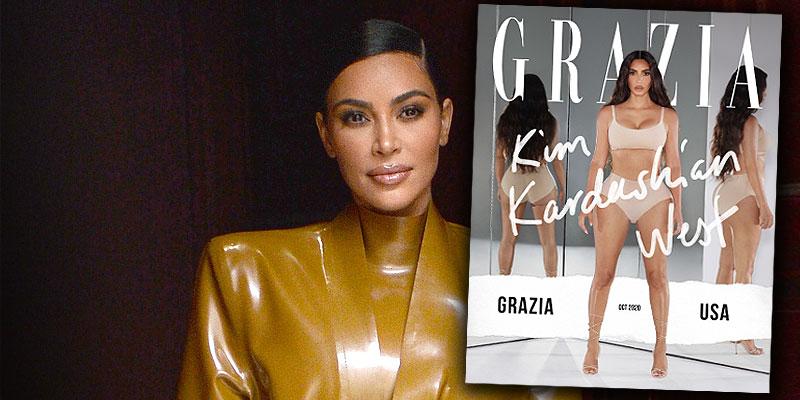 Kim Kardashian on the cover of Grazia Magazine USA