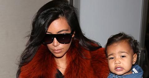 Kim Kardashian and baby North leaving LAX Airport, Kim was in a