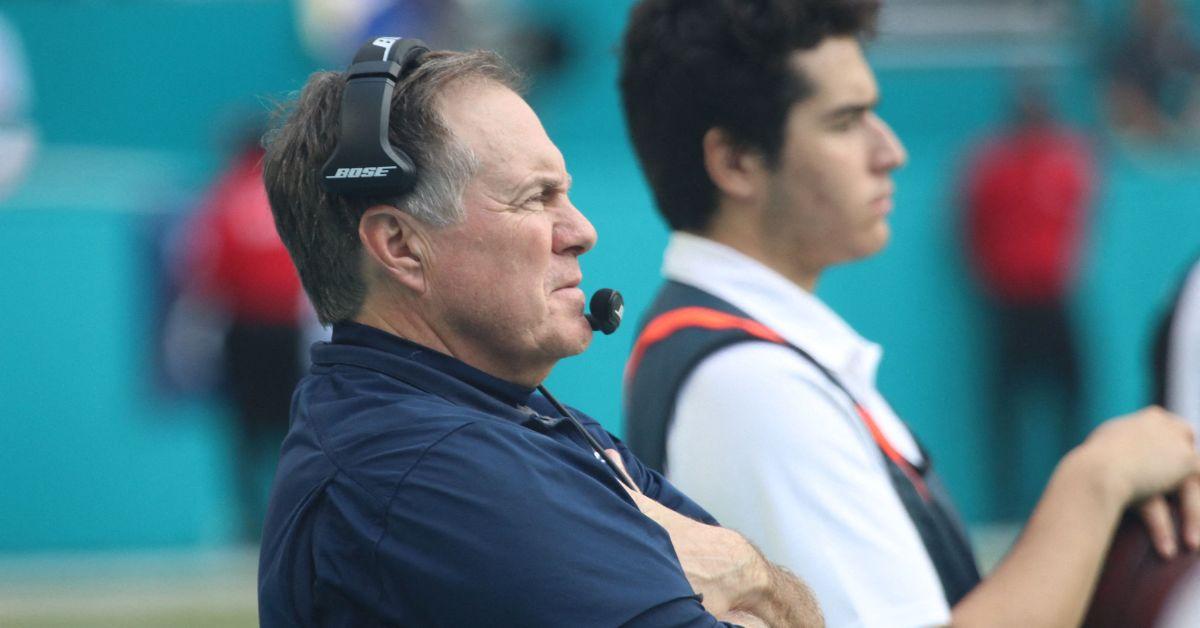 Image of Jordon Hudson interrupted Bill Belichick's CBS interview last year.
