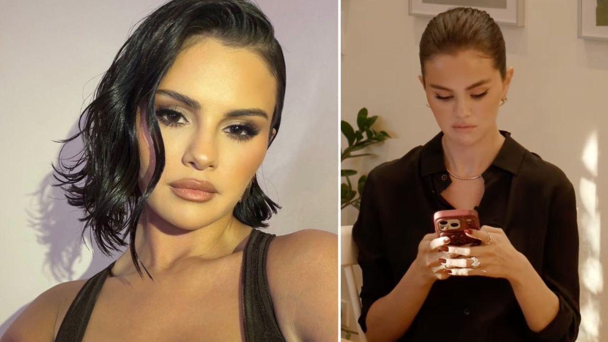 Two photos of Selena Gomez