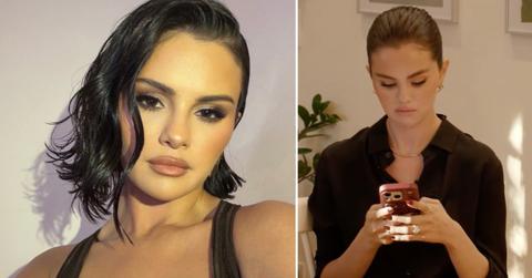 Two photos of Selena Gomez