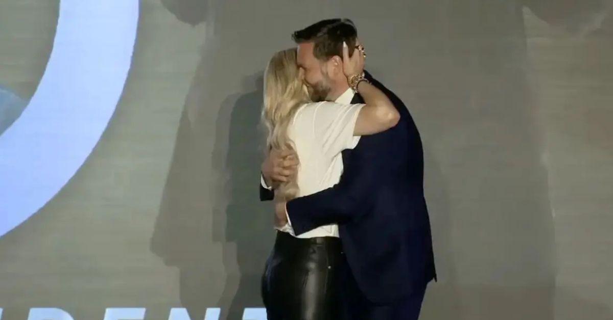 image of Erika Kirk and J.D. Vance's intimate hug at a Turning Point USA event on October 29 made headlines.