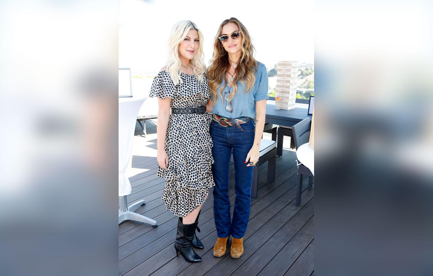 Tori Spelling and Drea de Matteo help Belly Bandit celebrate the launch of their new postpartum Belly Wrap, The Luxe, in Los Angeles,CA.