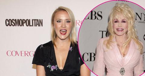 Image of Emily Osment sharing memory detail of Dolly Parton.