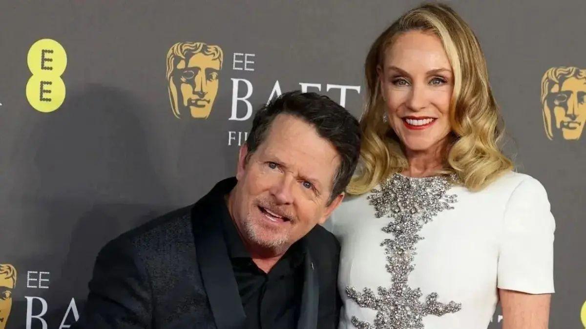 Photo of Michael J. Fox married his wife, Tracy Pollan, in 1988.