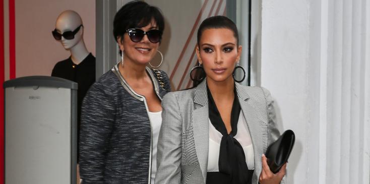 Kim Kardashian and her mom Kris Jenner seen shopping in New York