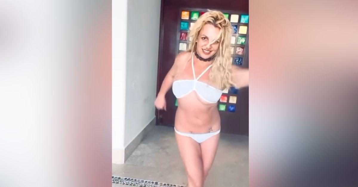 britney spears bizarre dancing baby blue bikini