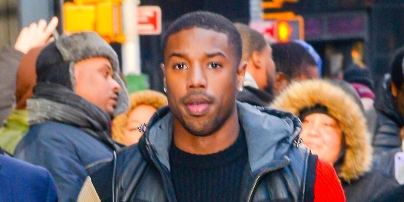 Michael B. Jordan keeps it casual while promoting &#8216;Black Panther&#8217;