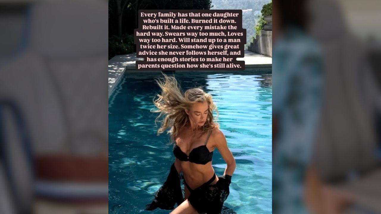 Photo of Denise Richards said that she 'built a life" and then 'burned' it down in a lengthy social media message.