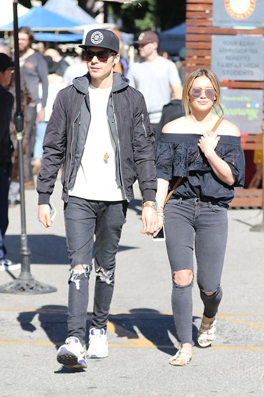 Hilary Duff can&#8217;t contain her smile while out with her new beau Matthew Koma