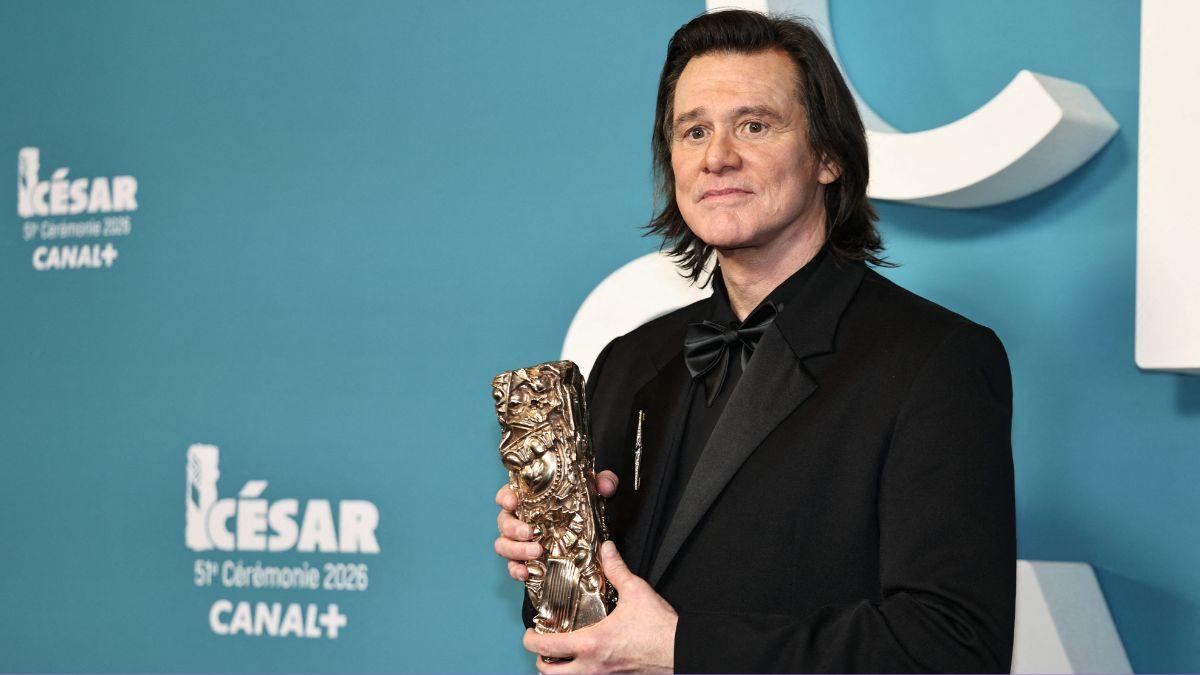 Image of Jim Carrey looked unrecognizable at the César Awards in Paris.
