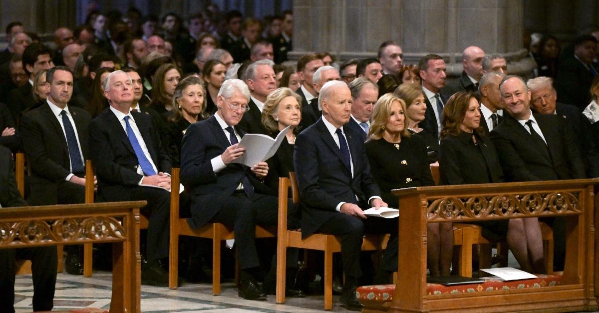 kamala harris bashed cropping donald trump out jimmy carter funeral