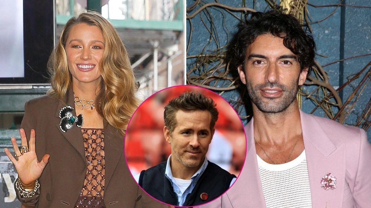 Composite photo of Blake Lively, Justin Baldoni and Ryan Reynolds.