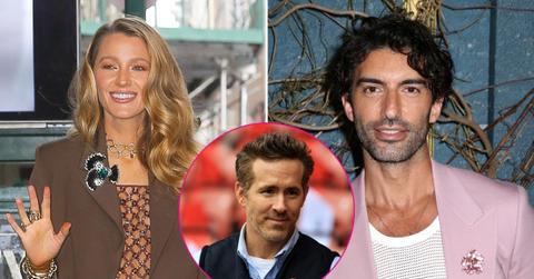 Composite photo of Blake Lively, Justin Baldoni and Ryan Reynolds.