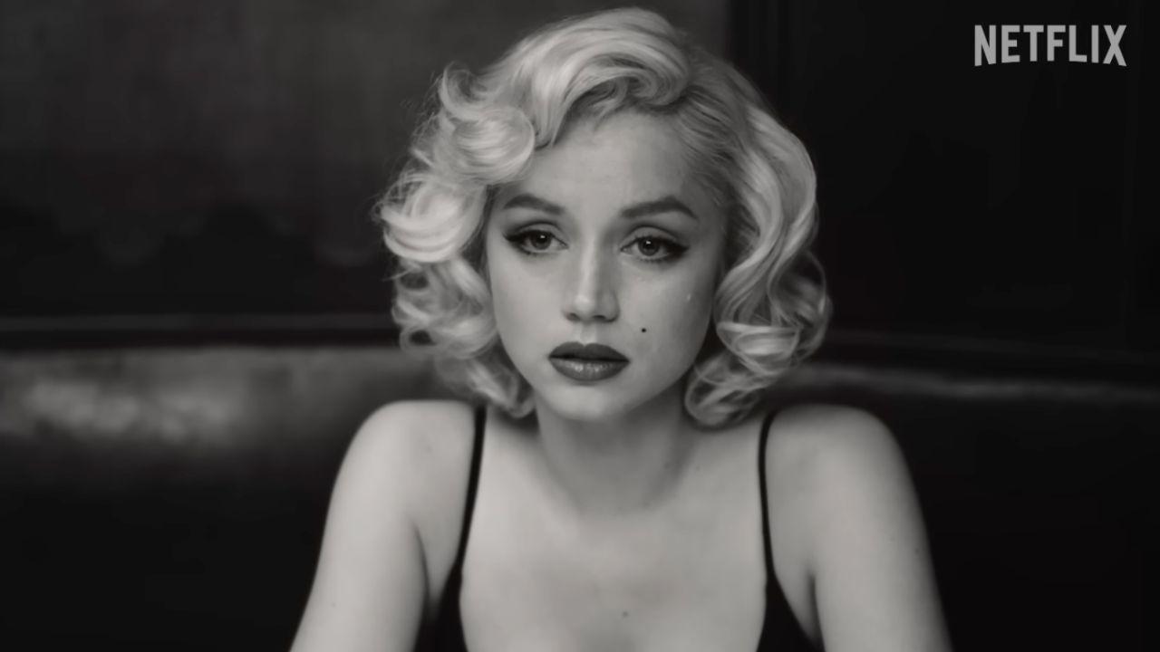 Photo of Ana de Armas as Marilyn Monroe.